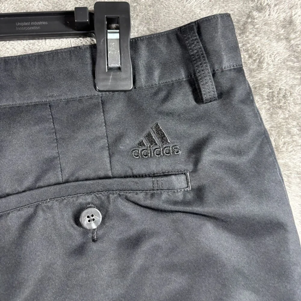 Adidas Men Golf Pants Chino Climalite Performance Casual Career Black 36x32 P192